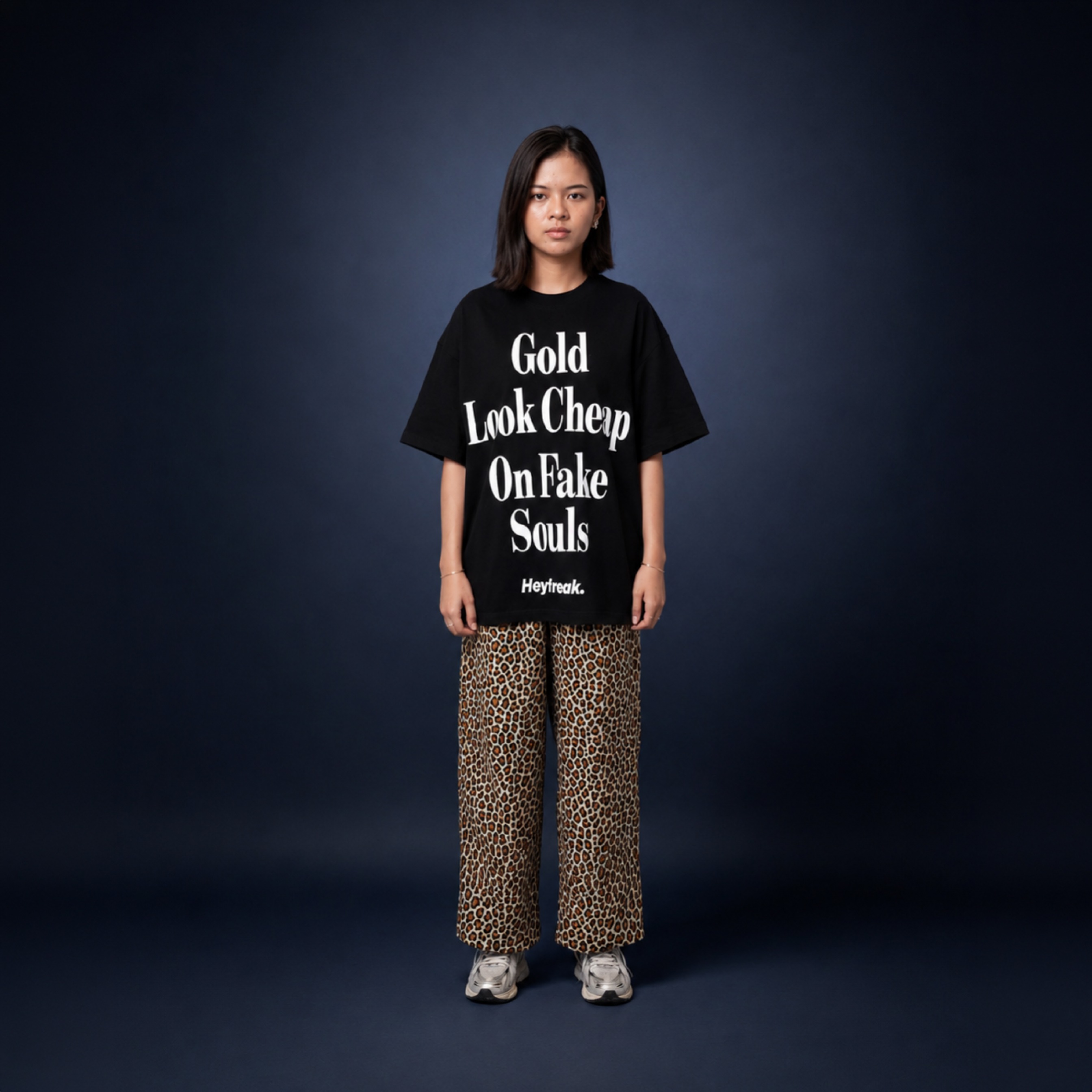 Heyfreak T-shirt Oversize Fake Gold