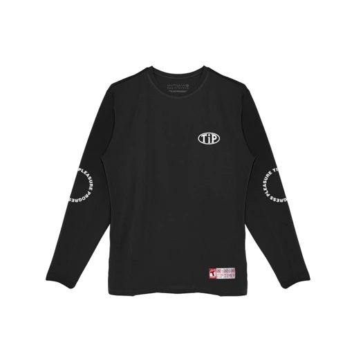 Image of TIP Pleasure Progress Running Shirt Long Sleeve Solid Black