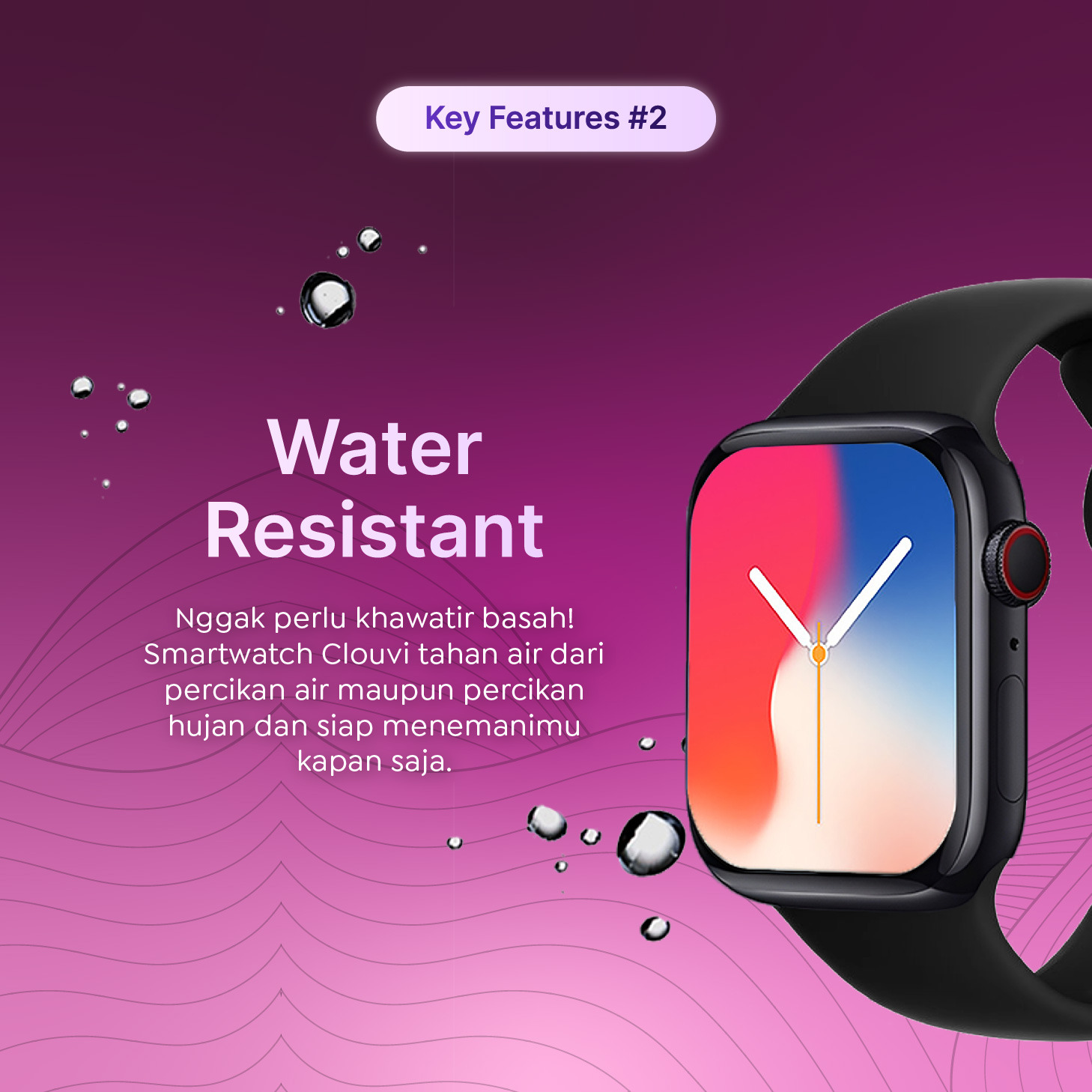 [BUY1GET1] Smartwatch Clouvi 11 Mini Cocok untuk Tangan Kecil (UPGRADE DARI 10MINI)