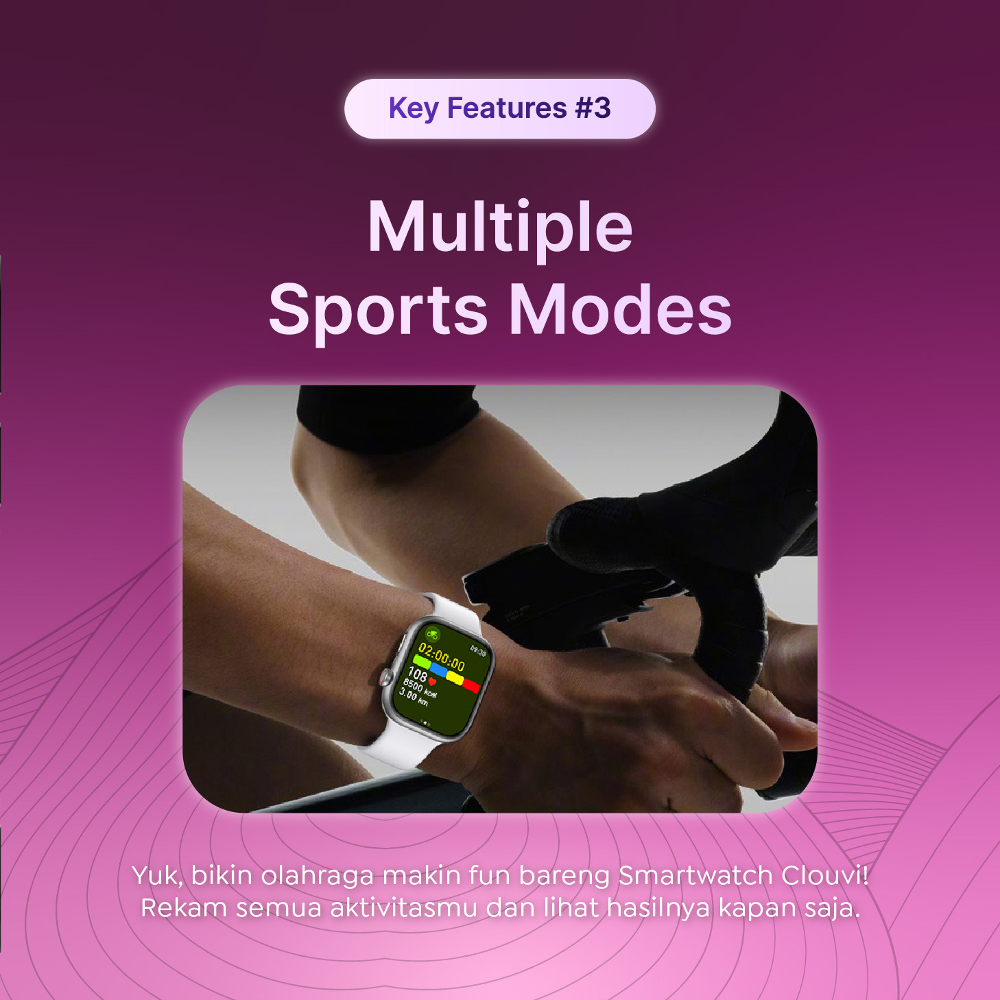 [BUY1GET1] Smartwatch Clouvi 11 Mini Cocok untuk Tangan Kecil (UPGRADE DARI 10MINI)