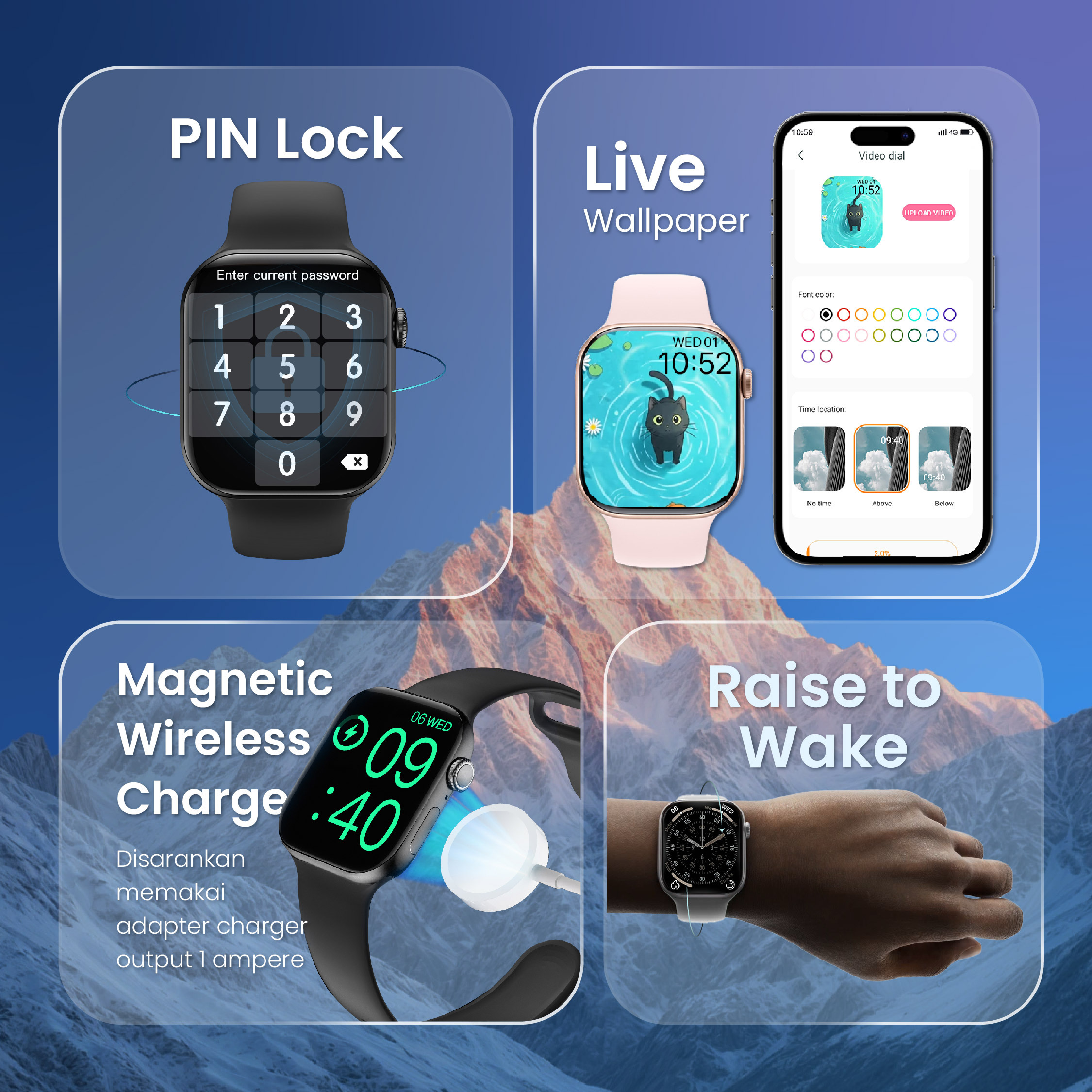 [BOGO] Clouvi X11 Smartwatch AI Balas Chat WhatsApp 2026 | Bisa Telepon & Musik | Android iOS