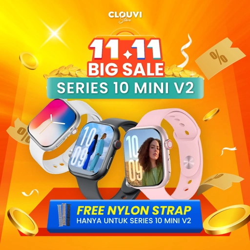 Image of Smartwatch Clouvi 10 Mini Cocok untuk Tangan Kecil