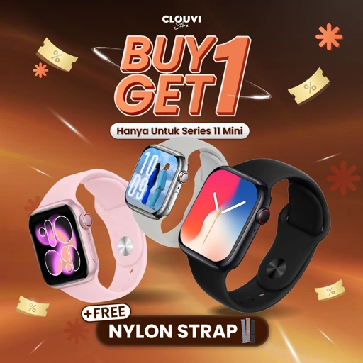 Image of [BUY1GET1] Smartwatch Clouvi 11 Mini Cocok untuk Tangan Kecil (UPGRADE DARI 10MINI)