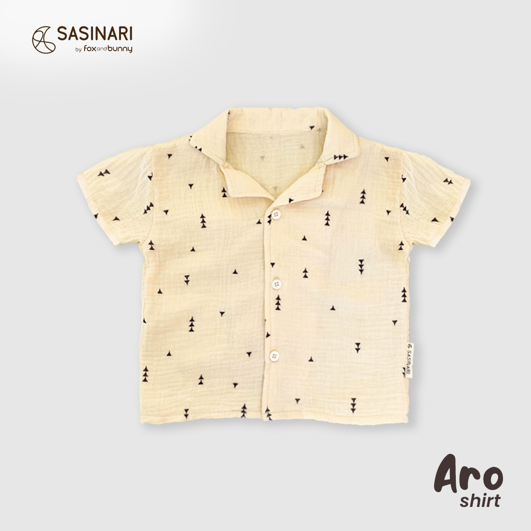Foxandbunny x Sasinari - ARO SHIRT SASINARI | Kemeja Anak Laki-laki | Kemeja Anak Katun | Kemeja Anak Motif