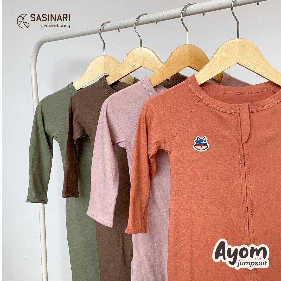 Foxandbunny x Sasinari - Ayom Jumpsuit | Jumpsuit Bayi & Anak | Jumpsuit Anak Katun | Jumpsuit Lengan Panjang