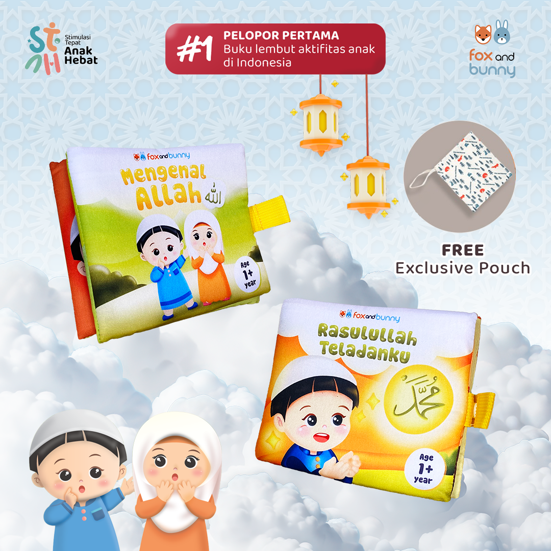 Foxandbunny - Baby Book Islami Tauhid Series Usia 1+ Tahun | Buku Edukasi Islami Bayi Anak | Mengenal Allah Series Rasulullah Teladanku Series