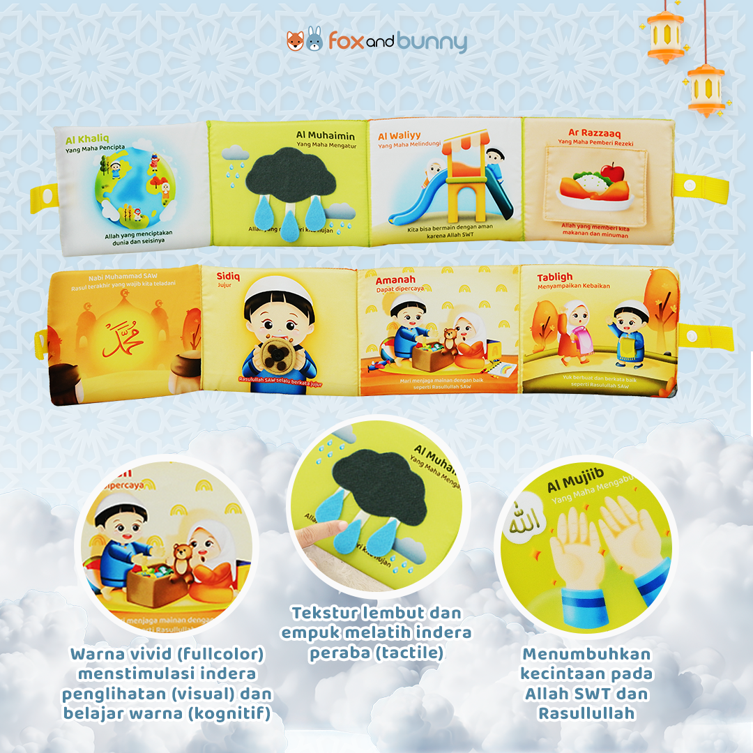 Foxandbunny - Baby Book Islami Tauhid Series Usia 1+ Tahun | Buku Edukasi Islami Bayi Anak | Mengenal Allah Series Rasulullah Teladanku Series