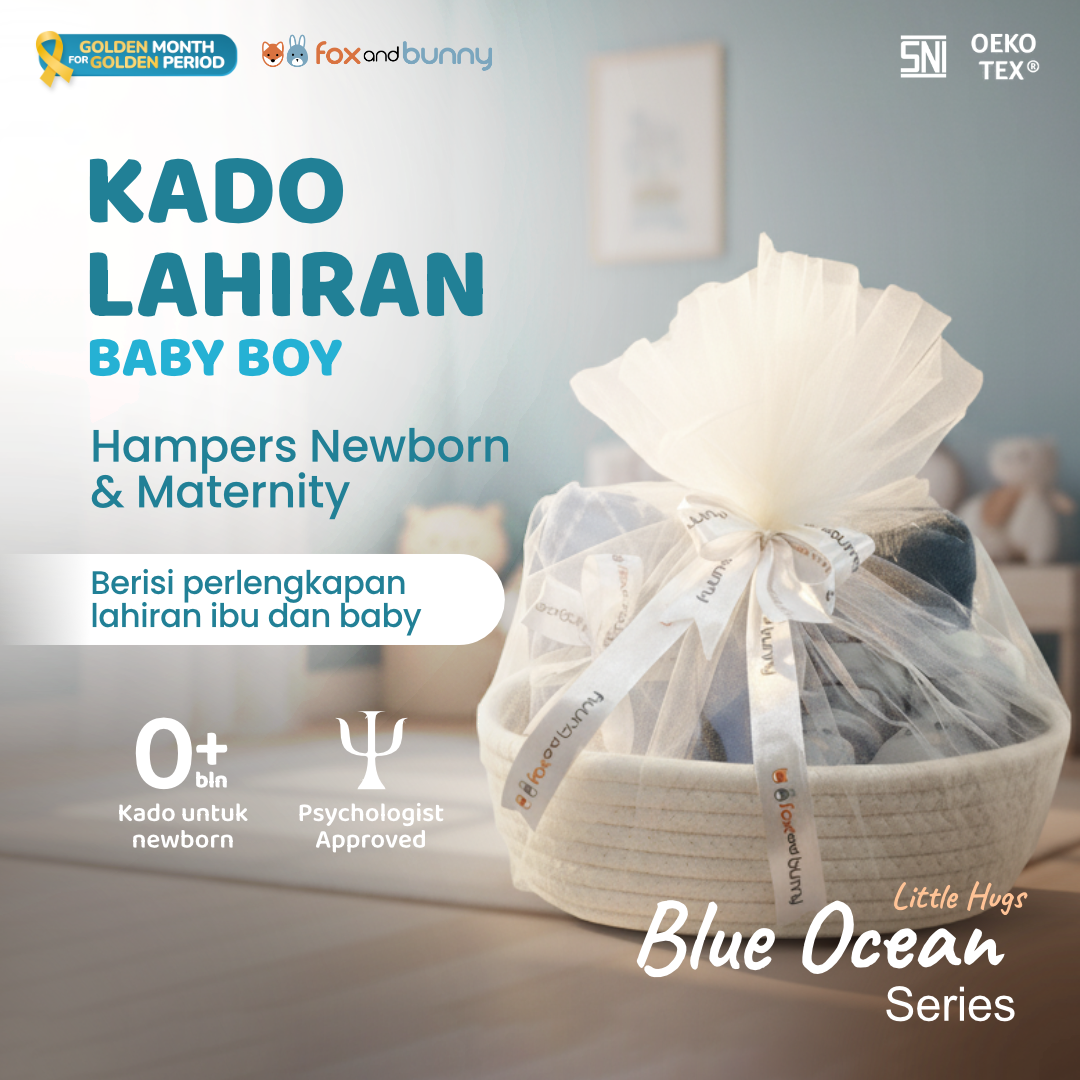 Foxandbunny - Hampers Bayi Kado Lahiran Premium Newborn & Maternity Gift Set Baby Boy Girl Little Hug Series
