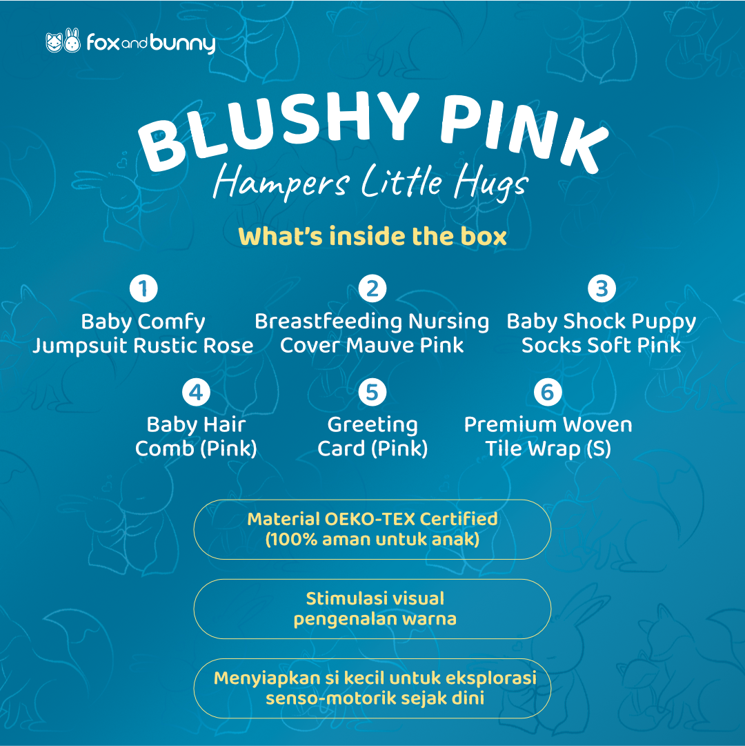 Foxandbunny - Kado Lahiran Baby Girl Hampers New Born dan Maternity Series Little Hug Blushy Pink