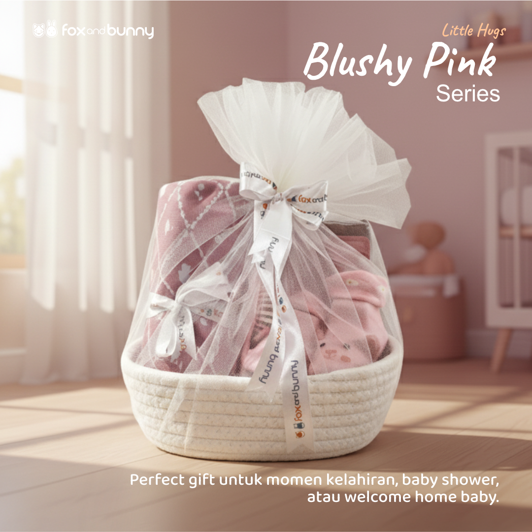 Foxandbunny - Kado Lahiran Baby Girl Hampers New Born dan Maternity Series Little Hug Blushy Pink
