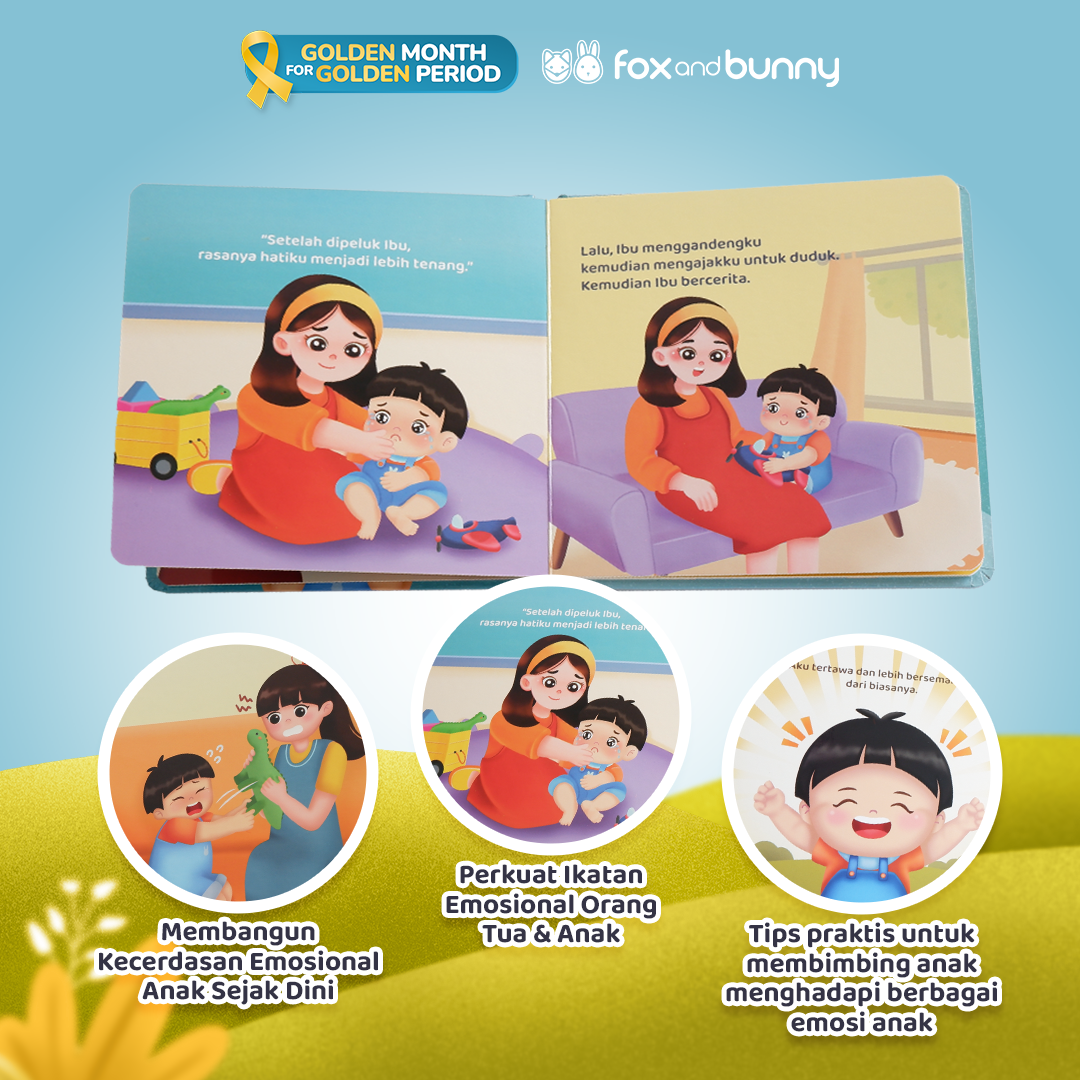 Foxandbunny - Board Book Onederful Series Ketika Aku SEDIH Usia 1+ Tahun | Boardbook Bayi Buku Anak Stimulasi Kecerdasan Emosi Anak  