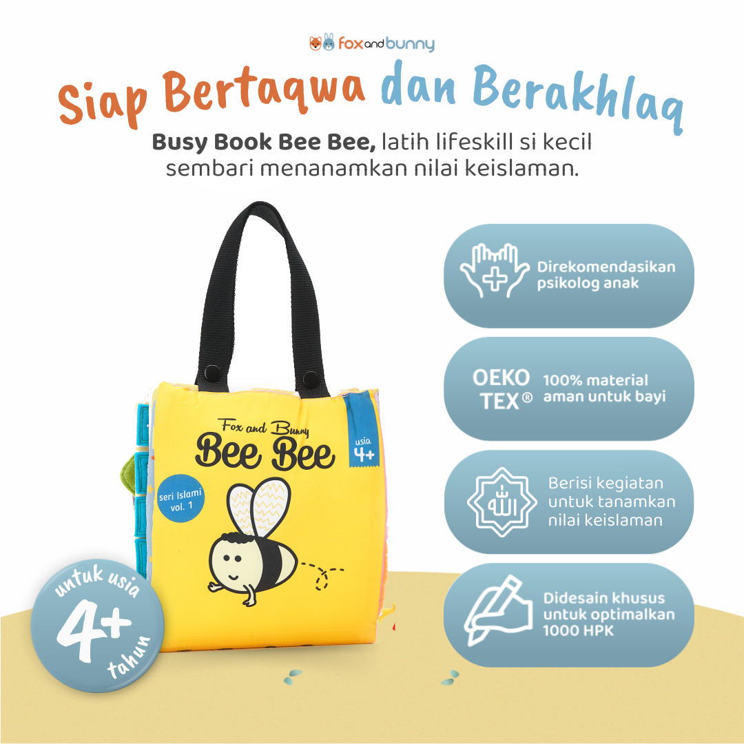 Fox and Bunny - Package 5 - Busy Book Beebee + Buku Pratulis Hijaiyah