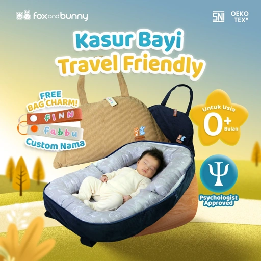 Image of Foxandbunny - Baby Nest Newborn 3 in 1 Baby Nest Kasur Bayi Alas Tidur Bayi Nyaman Empuk dan Lembut Premium