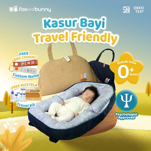 Image of Foxandbunny - Baby Nest Newborn 3 in 1 Baby Nest Kasur Bayi Alas Tidur Bayi Nyaman Empuk dan Lembut Premium