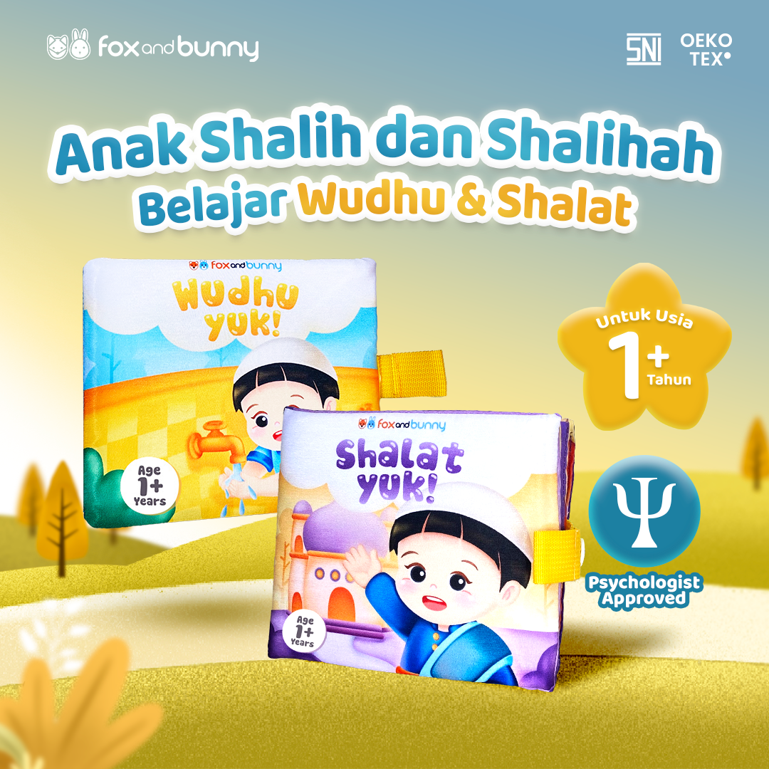 Foxandbunny - Baby Book Islami Fiqih Series Usia 1+ Tahun | Buku Edukasi Islami Bayi Anak | Wudhu Yuk Series Shalat Yuk Series
