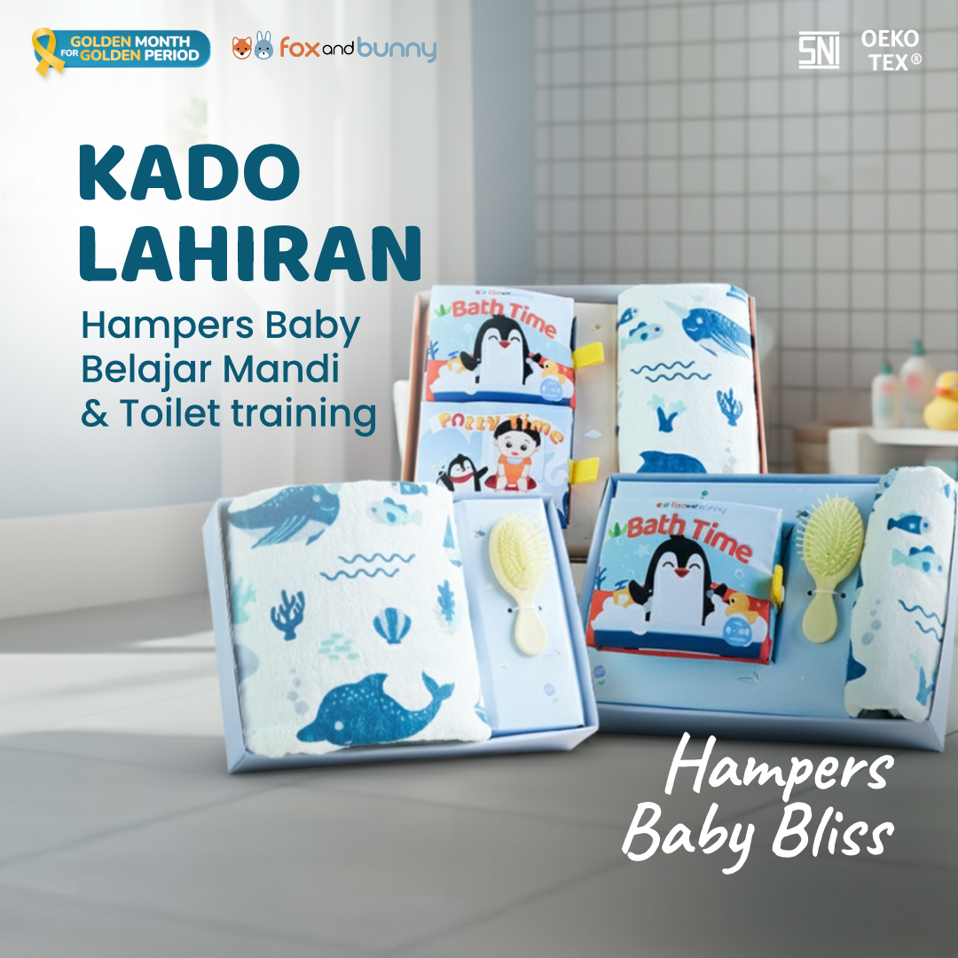 Hampers Baby Bliss Series Siap Training & Mandi by foxandbunny | Paket Kado Hadiah Anak Premium