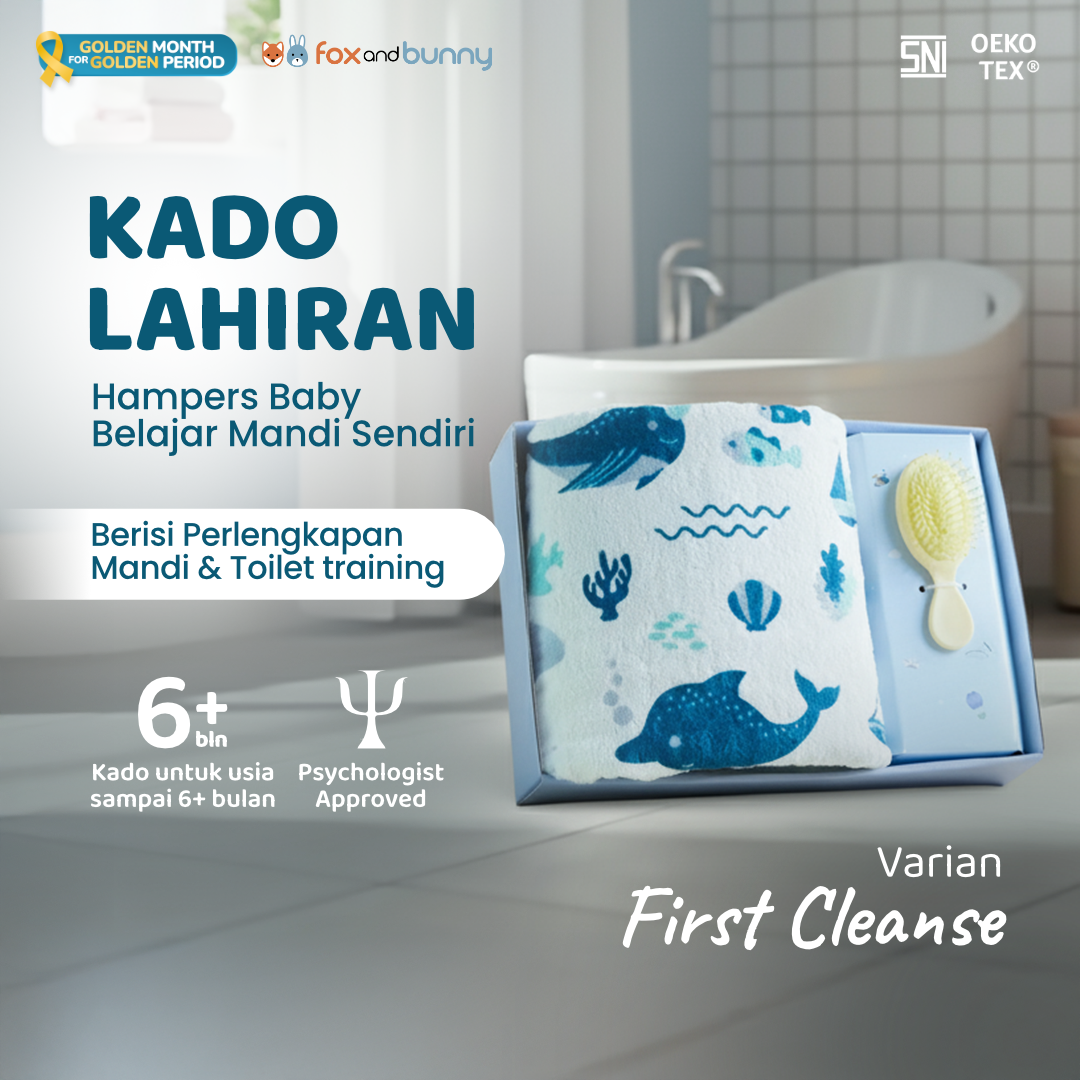 Foxandbunny - Hampers Baby Bliss First Cleanse Series Usia 6+ Bulan | Paket Hadiah Kado Anak Premium