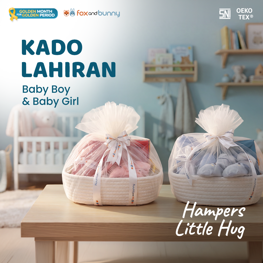 Foxandbunny - Hampers Bayi Kado Lahiran Premium Newborn & Maternity Gift Set Baby Boy Girl Little Hug Series