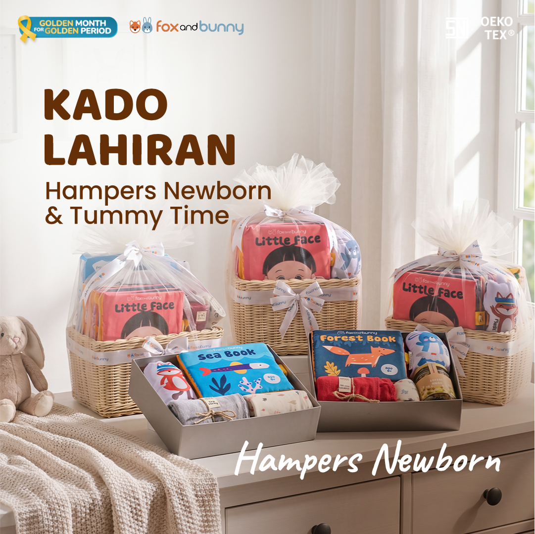 Foxandbunny - Hampers Bayi Kado Mainan Edukasi Anak Usia 0+ Bulan Baby Newborn Gift Set Series