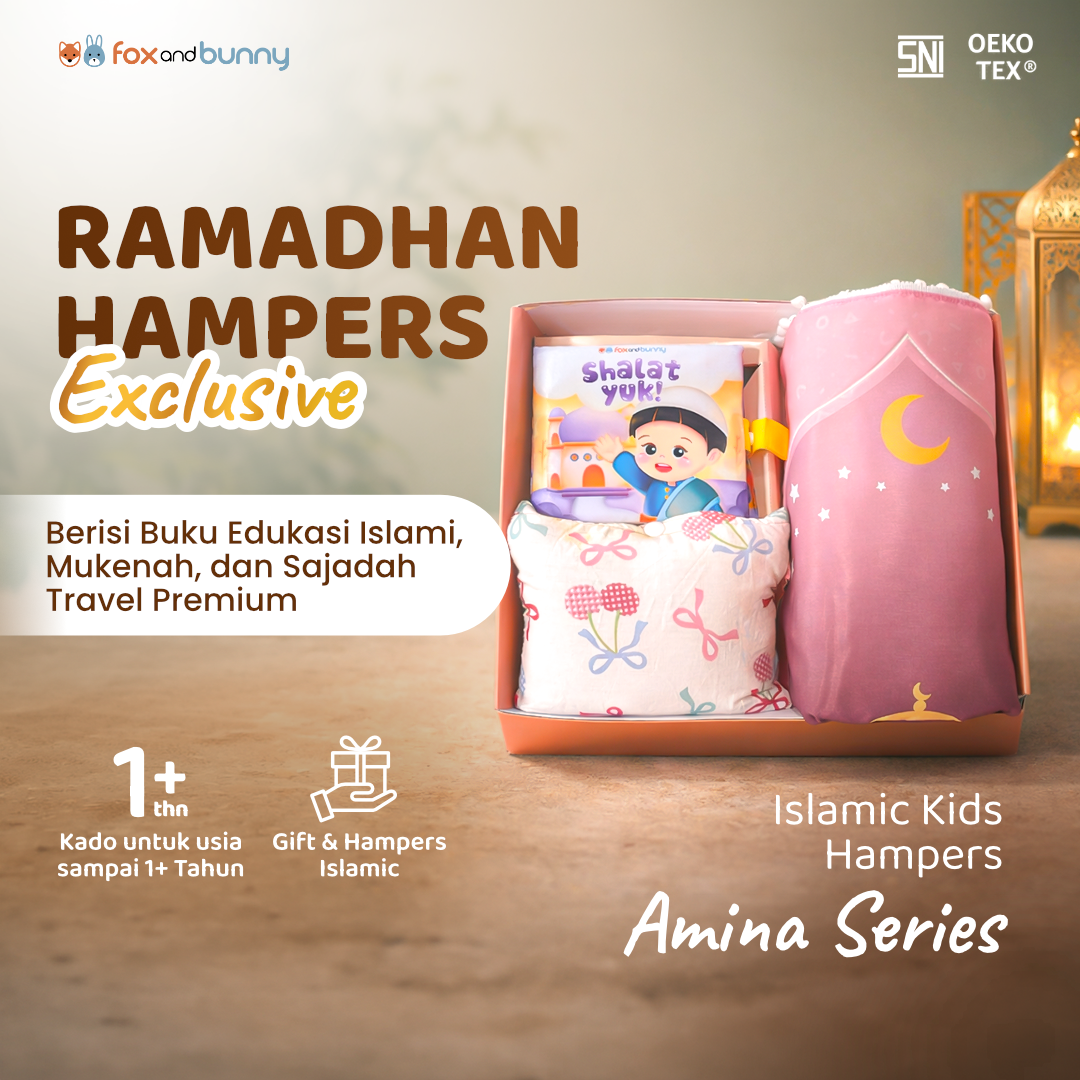 Foxandbunny - Hampers Ramadhan Anak Amina Series Buku Edukasi Islami & Perlengkapan Ibadah Anak Gift Set Premium 