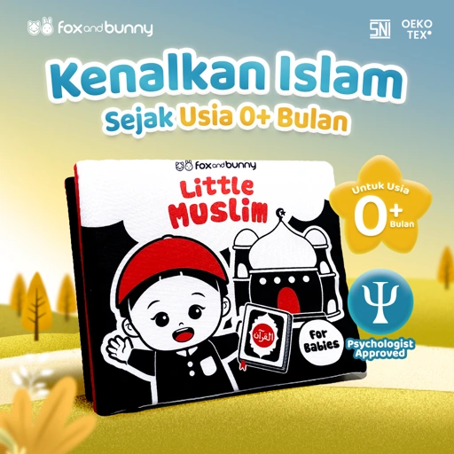 Image of Foxandbunny - Contrast Baby Book Little Muslim Series | Soft Book Buku Bayi 0+ Bulan Edukasi | Buku Kain Anak
