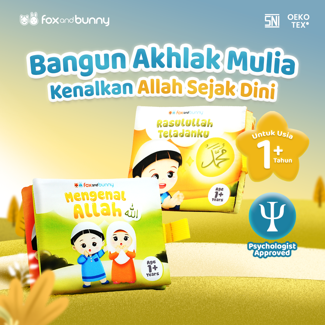 Foxandbunny - Baby Book Islami Tauhid Series Usia 1+ Tahun | Buku Edukasi Islami Bayi Anak | Mengenal Allah Series Rasulullah Teladanku Series