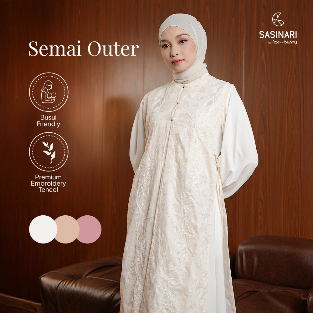 Foxandbunny x Sasinari - Semai Outer Wanita Tencel Premium