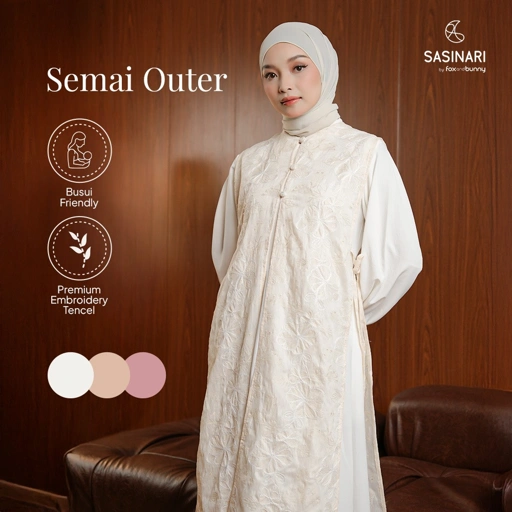 Image of Foxandbunny x Sasinari - Semai Outer Wanita Tencel Premium