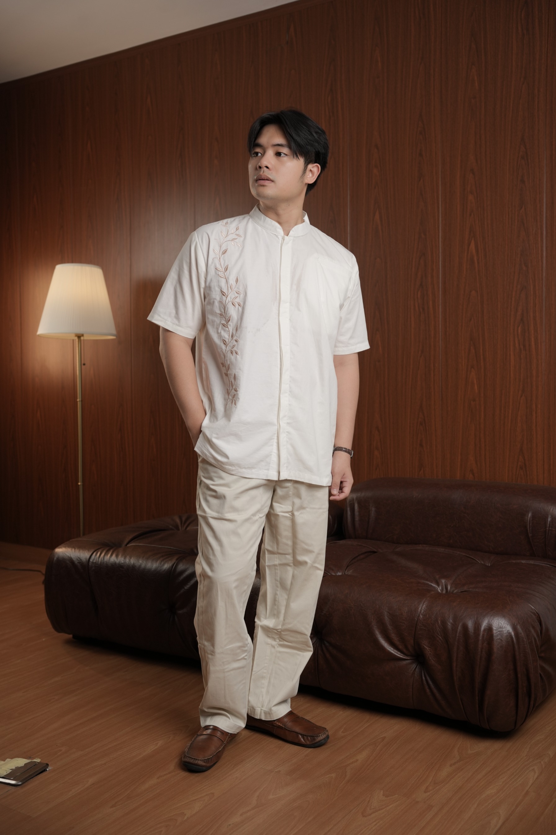 Foxandbunny x Sasinari - Baju Muslim Koko Pria Semai Dewasa Lengan Pendek Cotton Premium