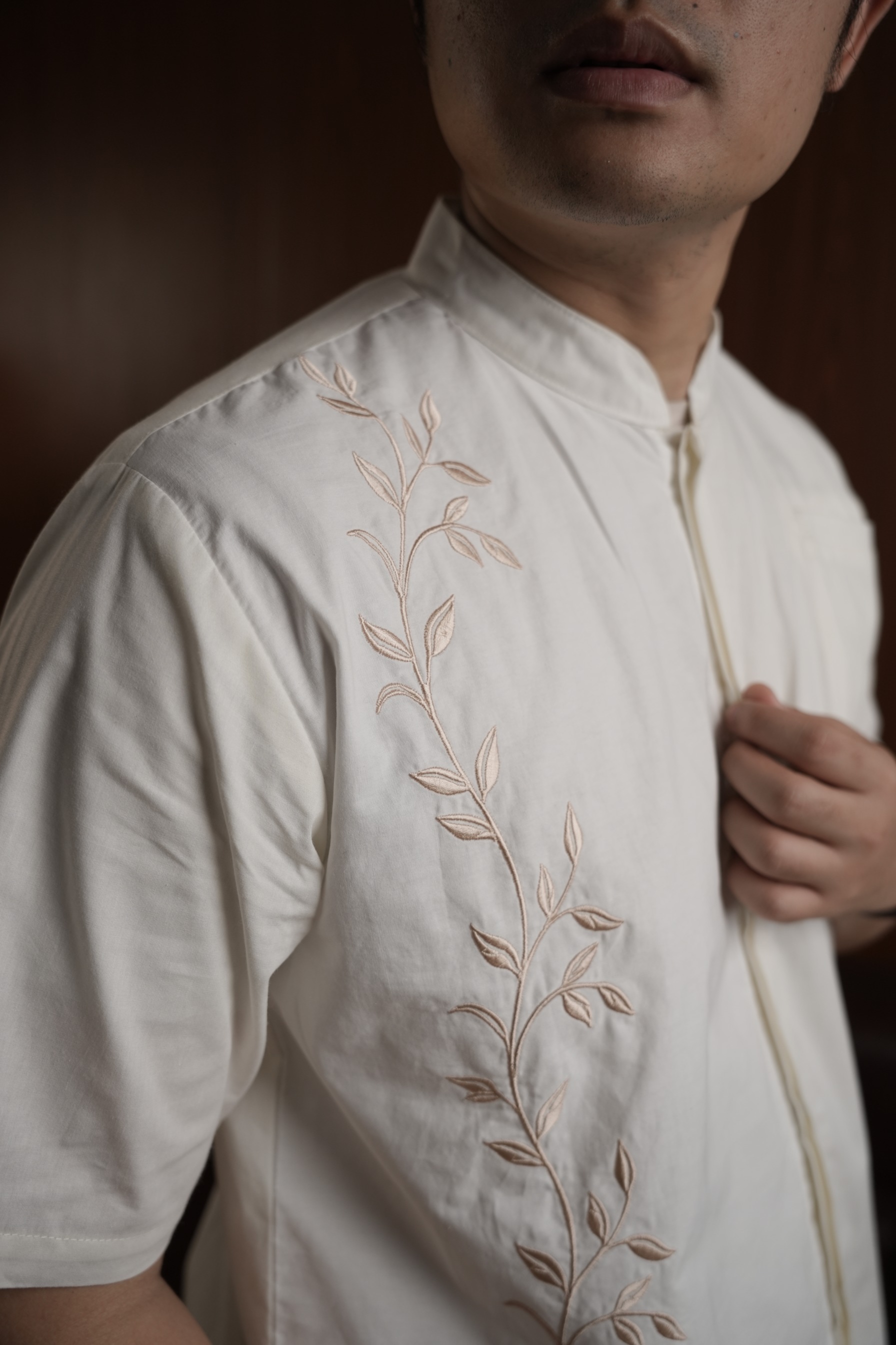Foxandbunny x Sasinari - Baju Muslim Koko Pria Semai Dewasa Lengan Pendek Cotton Premium