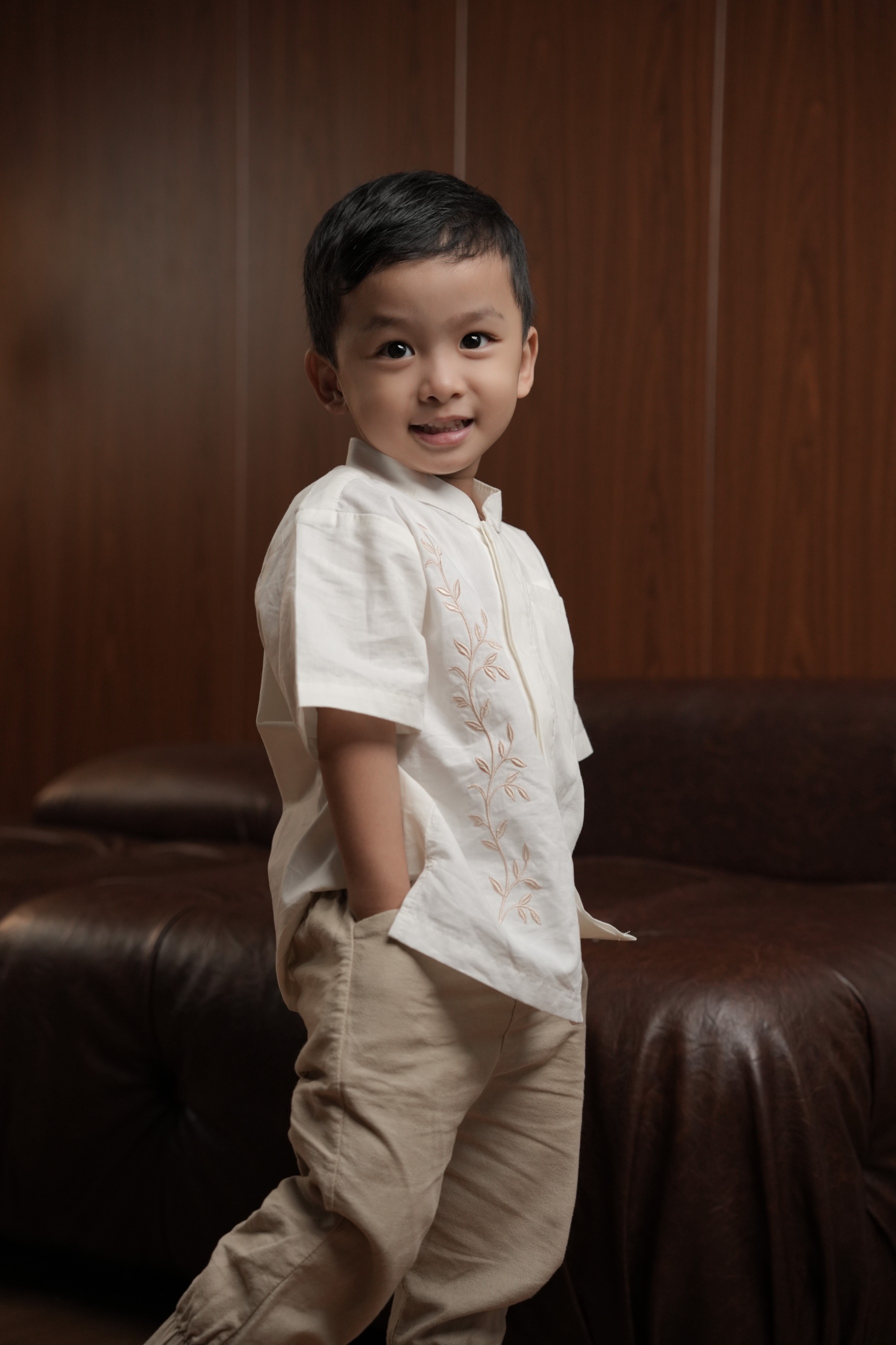 Foxandbunny x Sasinari - Baju Muslim Koko Anak Semai Lengan Pendek Cotton Premium