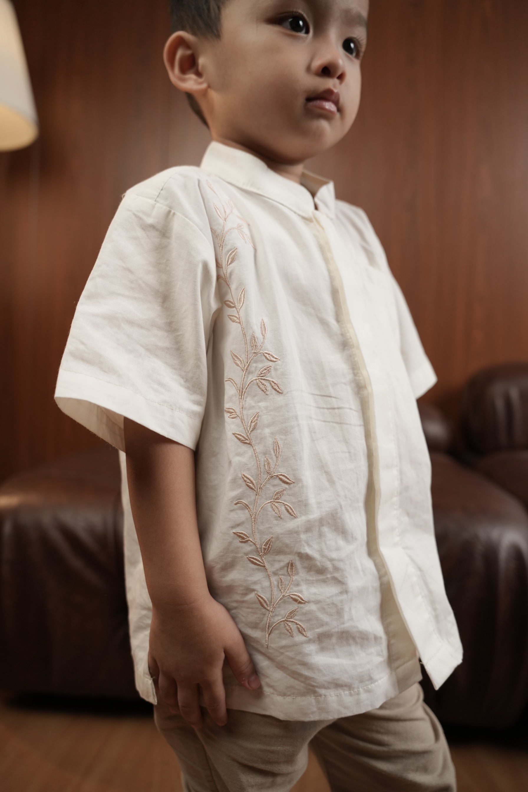 Foxandbunny x Sasinari - Baju Muslim Koko Anak Semai Lengan Pendek Cotton Premium