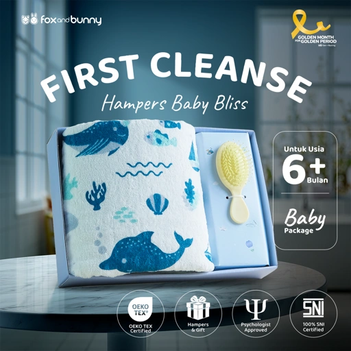 Image of Foxandbunny - Hampers Baby Bliss First Cleanse Series Usia 6+ Bulan | Paket Hadiah Kado Anak Premium