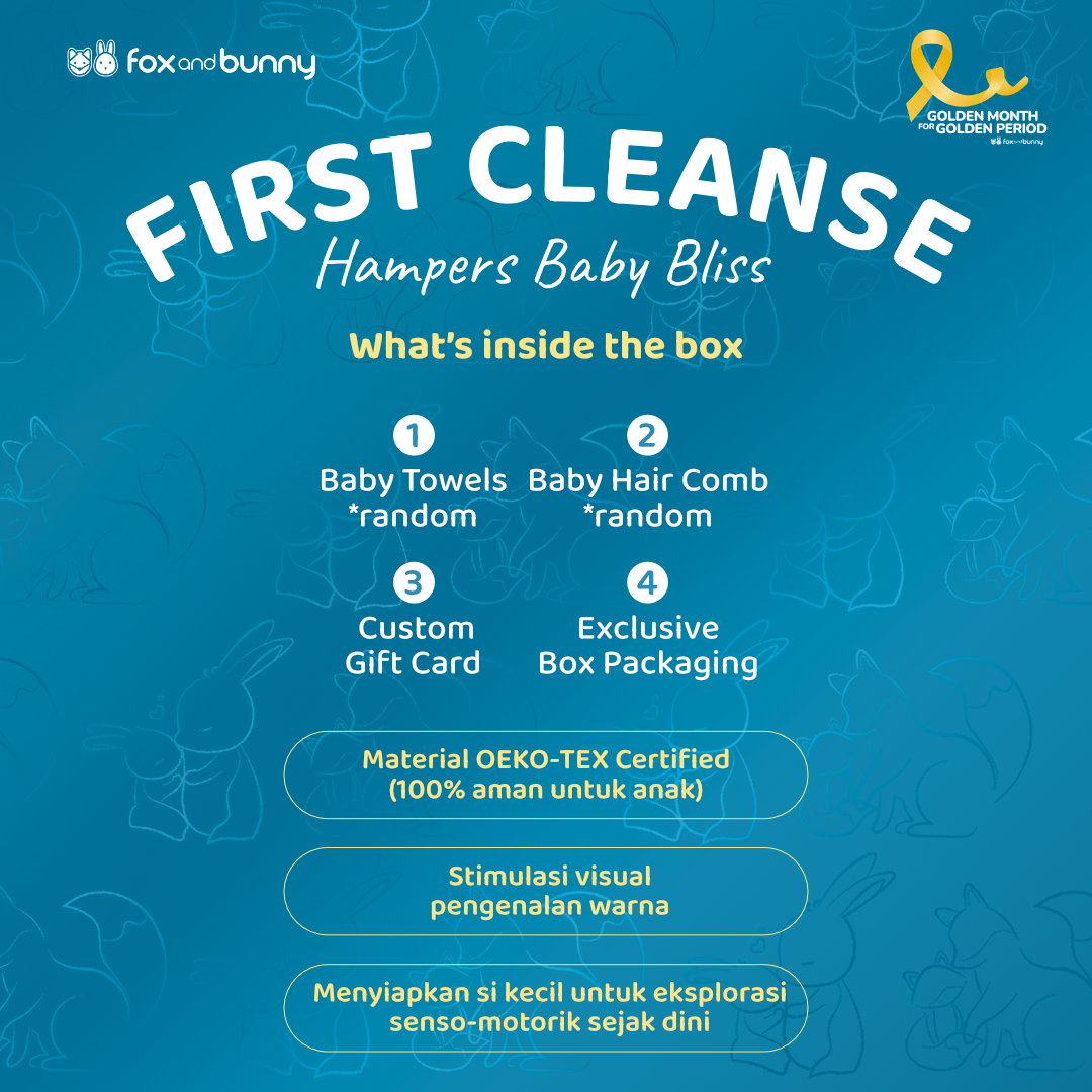 Foxandbunny - Hampers Baby Bliss First Cleanse Series Usia 6+ Bulan | Paket Hadiah Kado Anak Premium