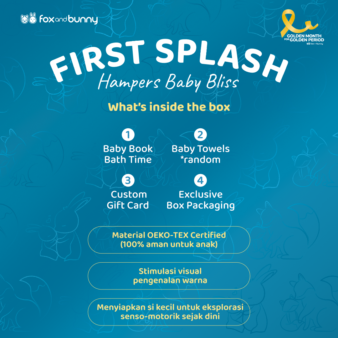 Foxandbunny - Hampers Baby Bliss First Splash Series Usia 6+ Bulan | Paket Hadiah Kado Anak Premium