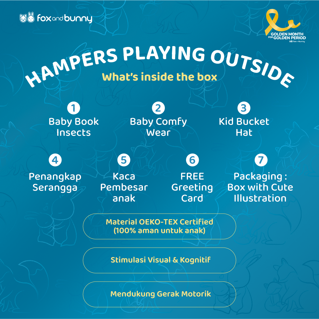 Foxandbunny - Hampers Playing Outside Series Insects Edition  Little Look Kado Lahiran Sensory Baby Premium