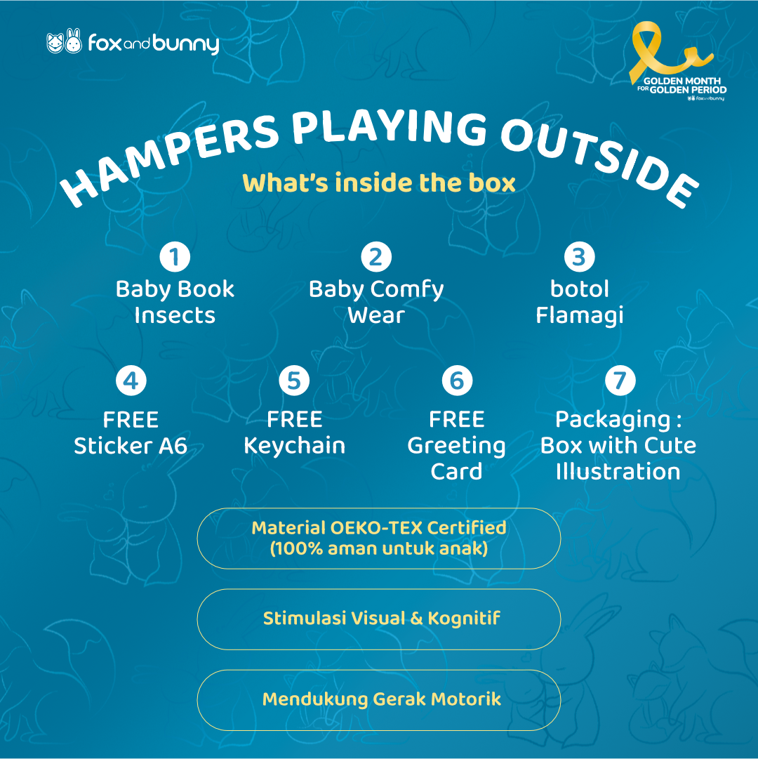 Foxandbunny - Hampers Playing Outside Series Insects Edition Little Move Kado Lahiran Sensory Baby Premium 