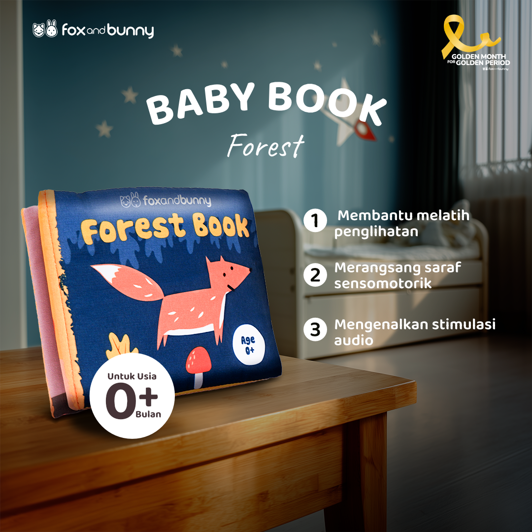 Foxandbunny - Hampers Little Wanderers Newborn Usia 0+ Bulan | Kado Lahiran Baby Book Soft Book Mainan Teether Rattle Jumpsuit Outfit Set Baju Bayi | Hadiah Bayi Newborn
