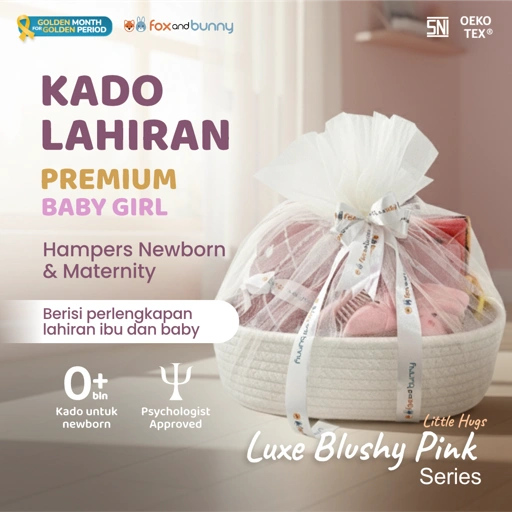 Image of Foxandbunny - Kado Lahiran Premium Baby Girl Hampers New Born dan Maternity Series Little Hug Luxe Blushy Pink