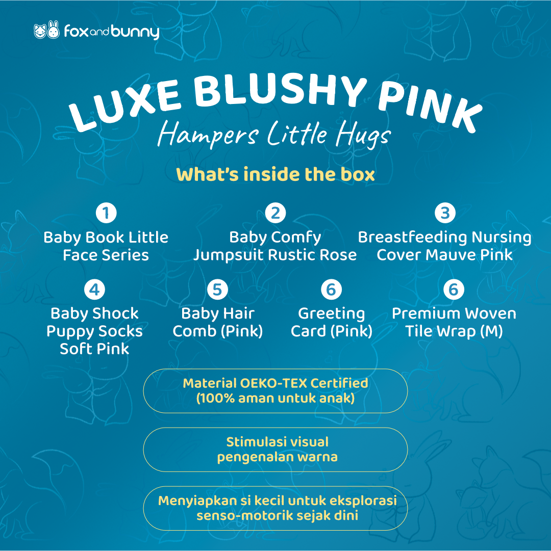 Foxandbunny - Kado Lahiran Premium Baby Girl Hampers New Born dan Maternity Series Little Hug Luxe Blushy Pink