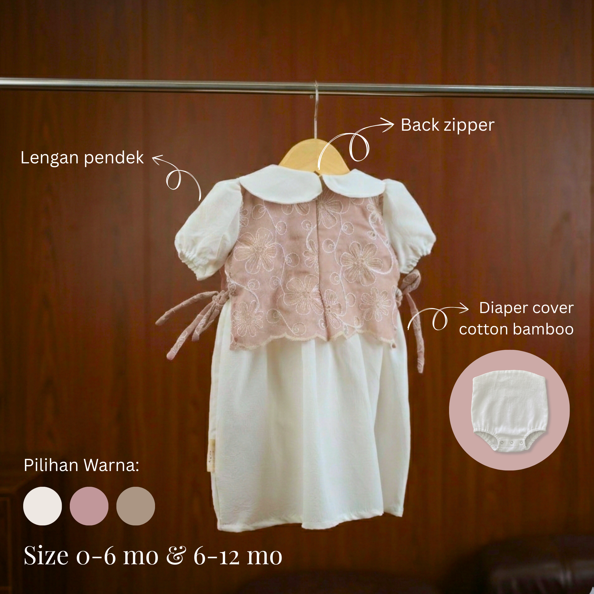 Foxandbunny x Sasinari - Baju Muslim Anak Semai Dress & Outer Anak Poka Tencel Premium
