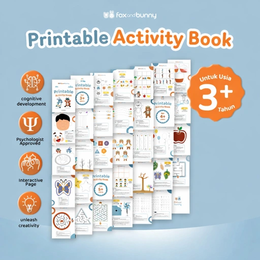 Image of Foxandbunny - Printable Activity Book | E-Book Edukasi Bayi Anak Usia 3+ Tahun
