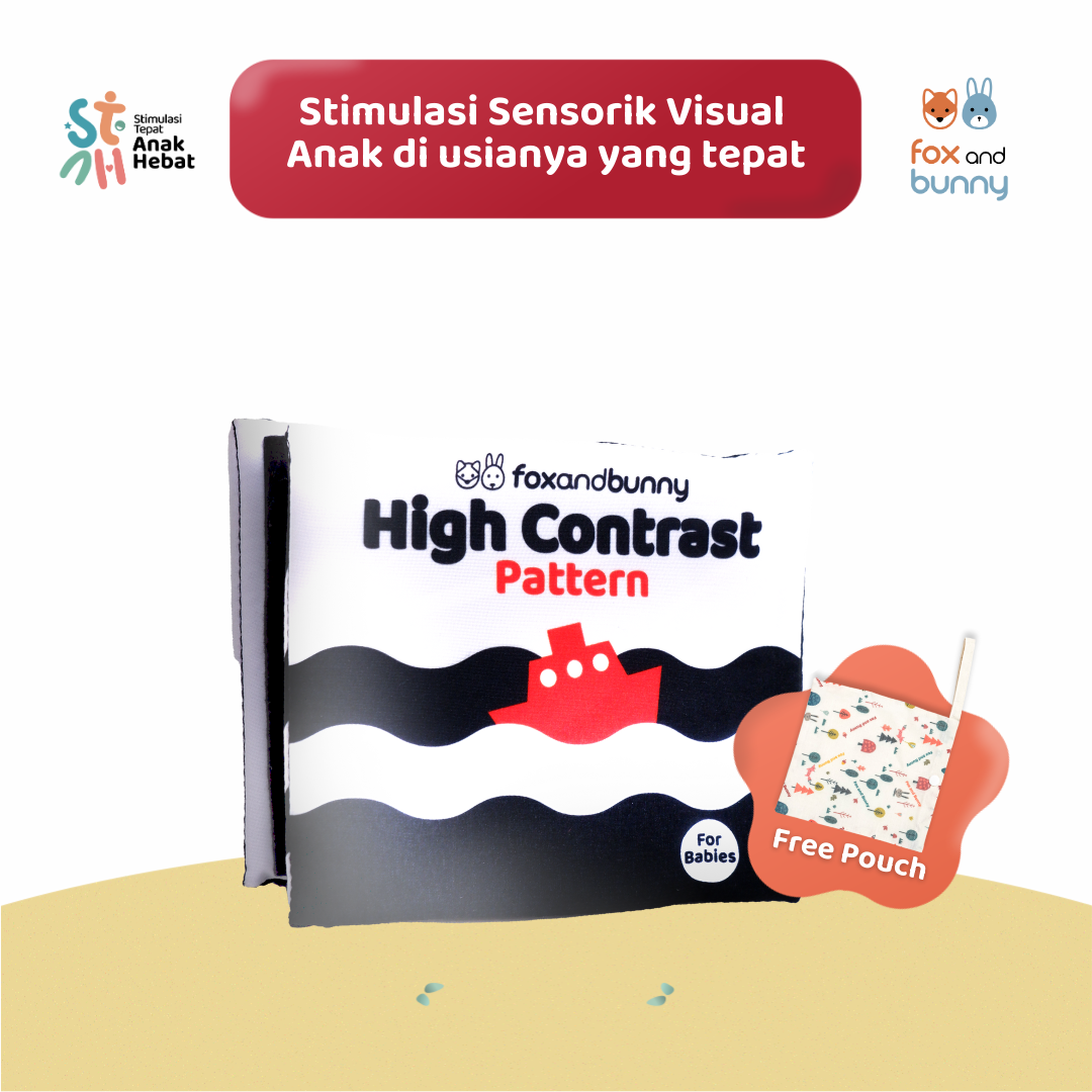 Contrast Book Series (First Colors & High Pattern Contrast - Free Contrast Fluffy Teether Bundling Contrast