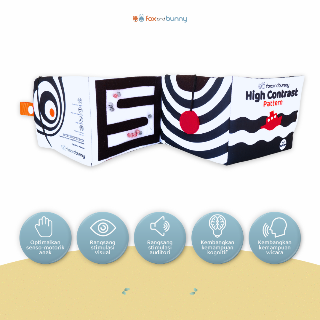 Contrast Book Series (First Colors & High Pattern Contrast - Free Contrast Fluffy Teether Bundling Contrast