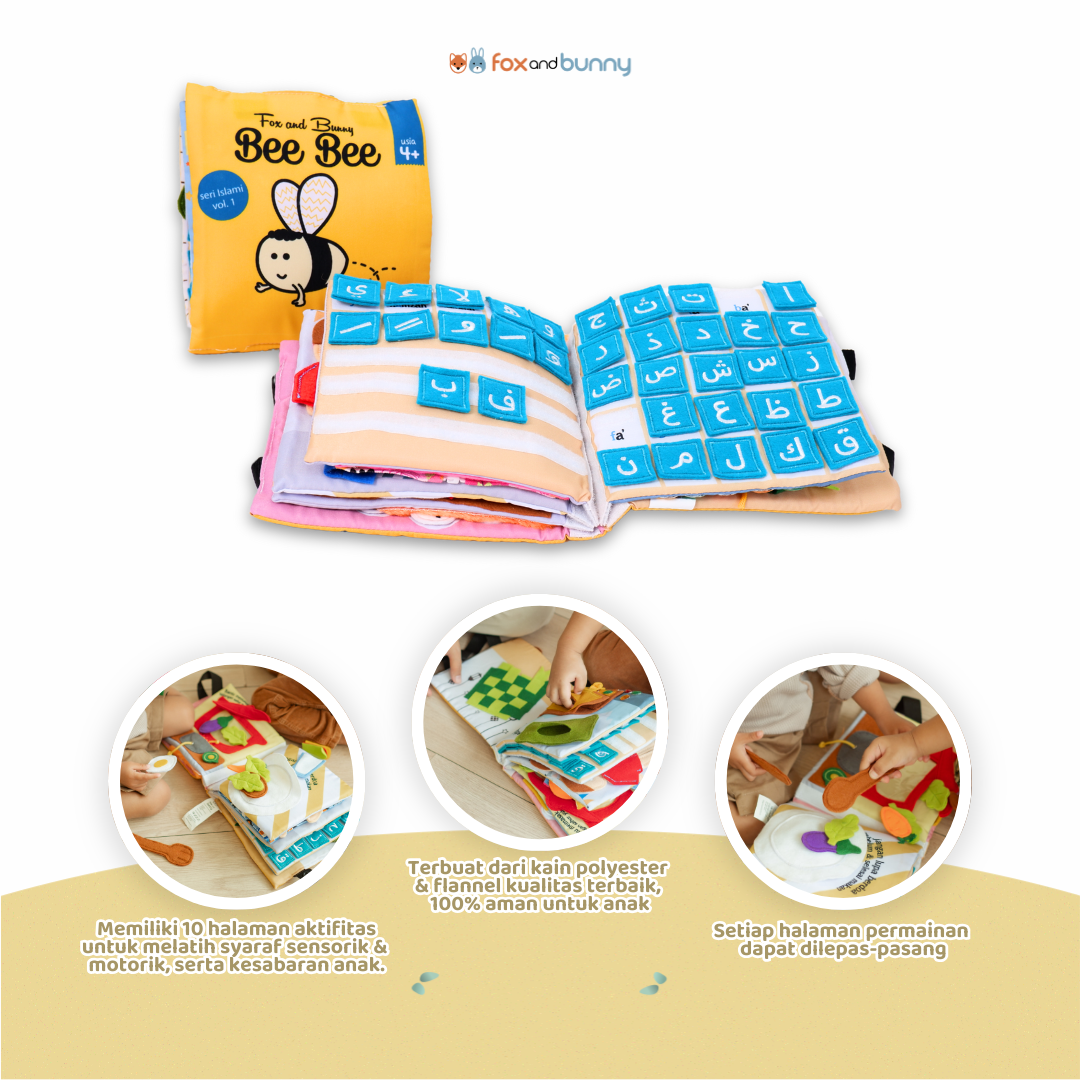Fox and Bunny - Package 5 - Busy Book Beebee + Buku Pratulis Hijaiyah