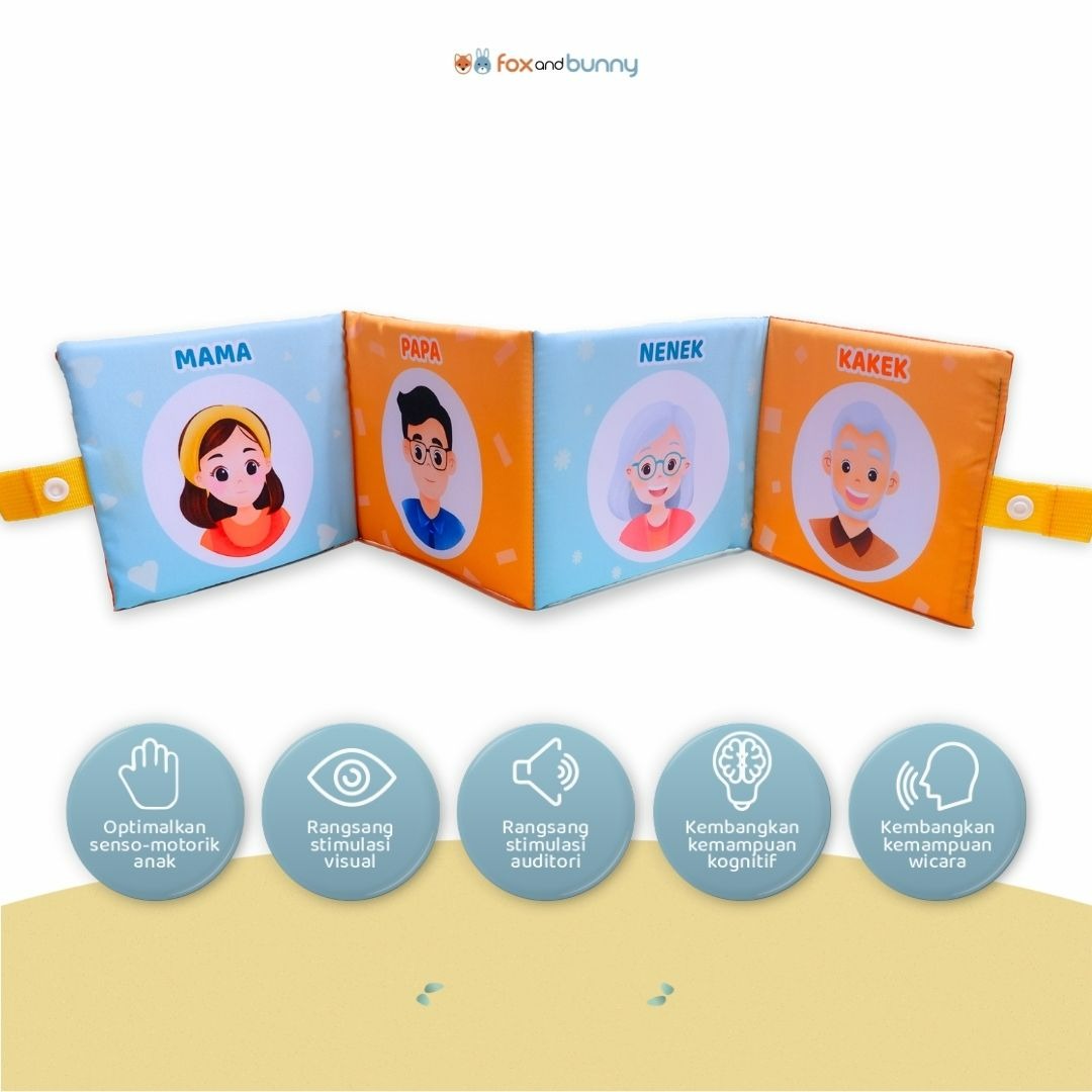 Foxandbunny - Speech Delay Book Paket Terapi Wicara Anak | Soft Book Package Peluit Terapi Wicara Anak Usia 6+ Bulan 2+ Tahun 3+ Tahun