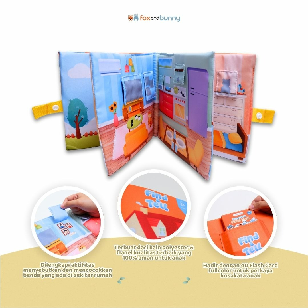 Foxandbunny - Speech Delay Book Paket Terapi Wicara Anak | Soft Book Package Peluit Terapi Wicara Anak Usia 6+ Bulan 2+ Tahun 3+ Tahun
