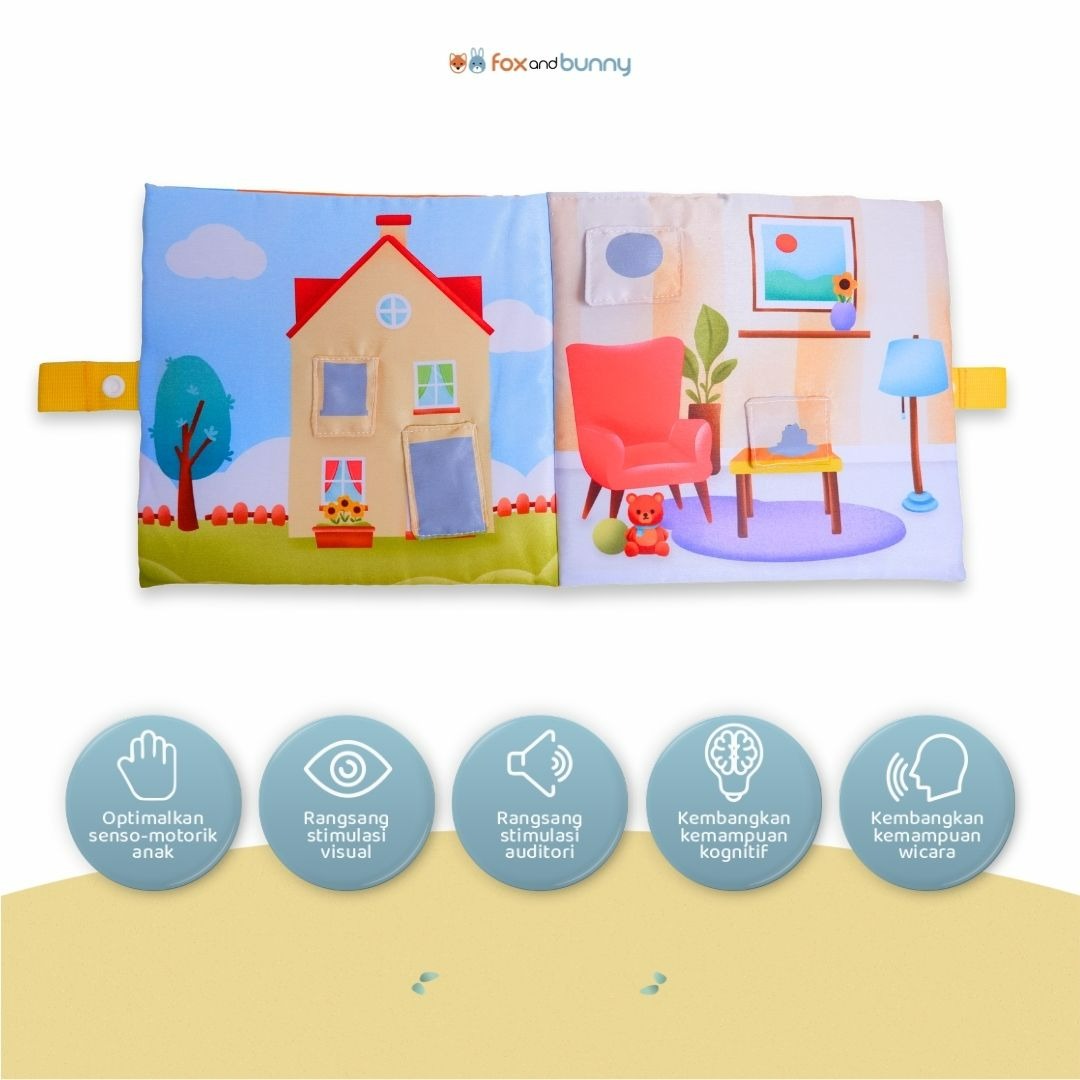 Foxandbunny - Speech Delay Book Paket Terapi Wicara Anak | Soft Book Package Peluit Terapi Wicara Anak Usia 6+ Bulan 2+ Tahun 3+ Tahun