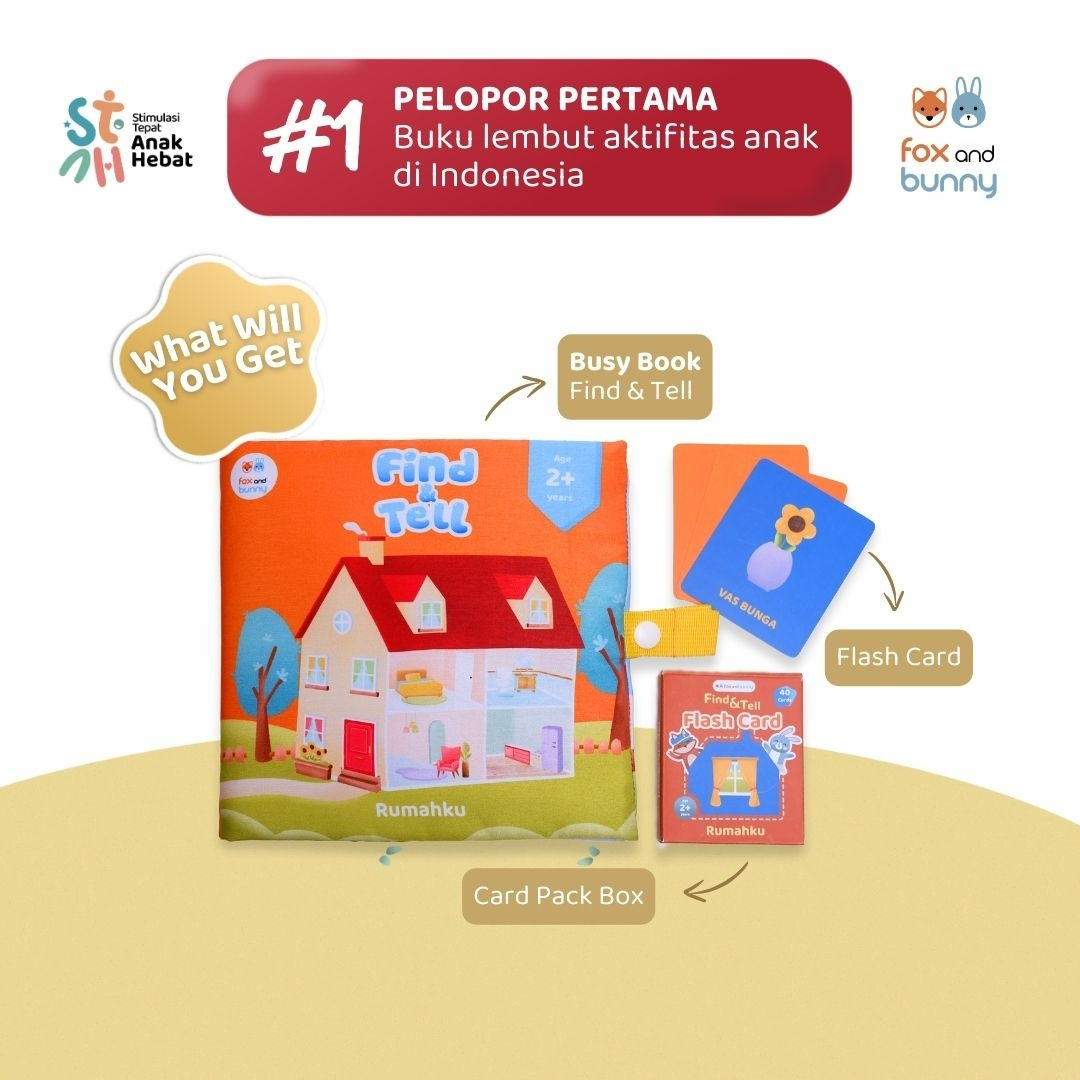 Foxandbunny - Speech Delay Book Paket Terapi Wicara Anak | Soft Book Package Peluit Terapi Wicara Anak Usia 6+ Bulan 2+ Tahun 3+ Tahun