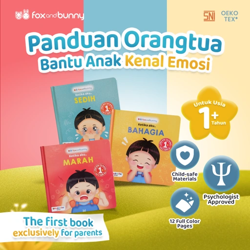 Image of Foxandbunny - Board Book Onederful Series Usia 1+ Tahun | Boardbook Anak Bayi Stimulasi Kecerdasan Emosi Anak | Ketika Aku Sedih Ketika Aku Marah Ketika Aku Bahagia
